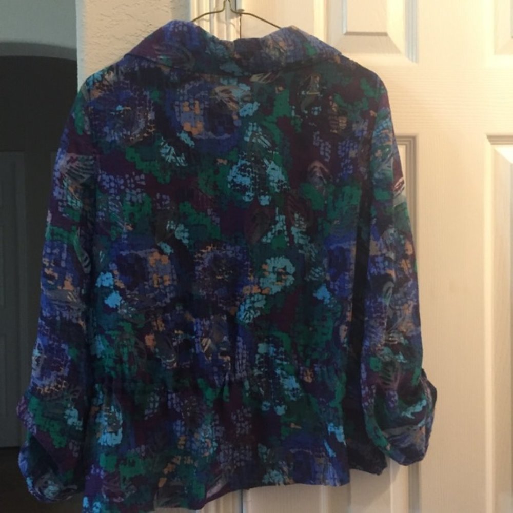 Ruby Rd. zip up light weight jacket 10 - Picture 2 of 6